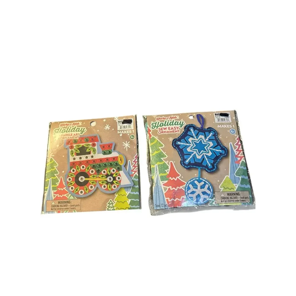 Holiday Sparkle Art Ornament Kit Set of 2